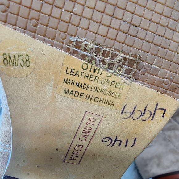 Vince Camuto Shoes Womens Size 8 Maves Brown Suede Block Heel Ankle Boots *GUC* - Picture 13 of 14